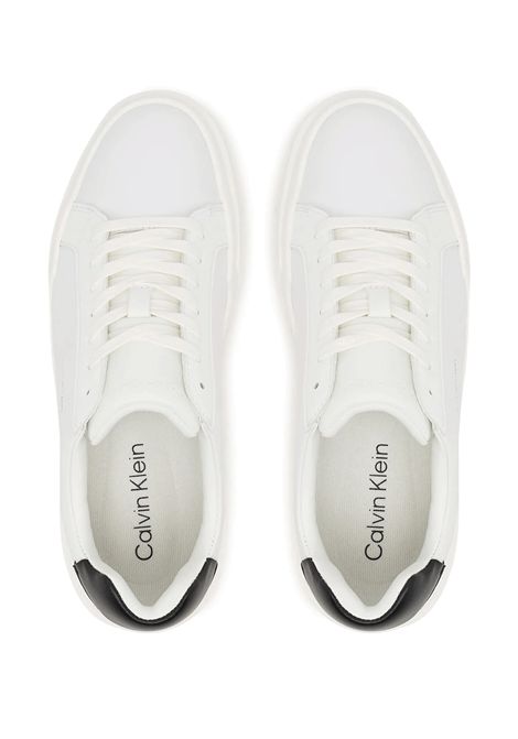 Scarpe Tommy Hilfiger Chunky Cupsole LaceUp LTH Bianco Nero Donna CALVIN KLEIN | Sneakers | YW0YW01947-01W